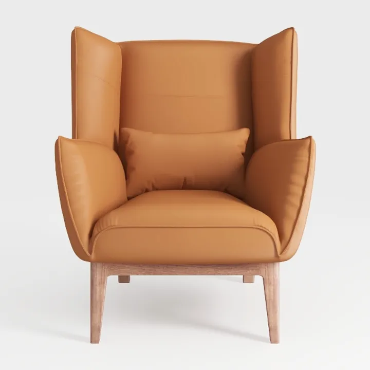 CANMOV Modern Accent Chair with Ottoman, Soft
