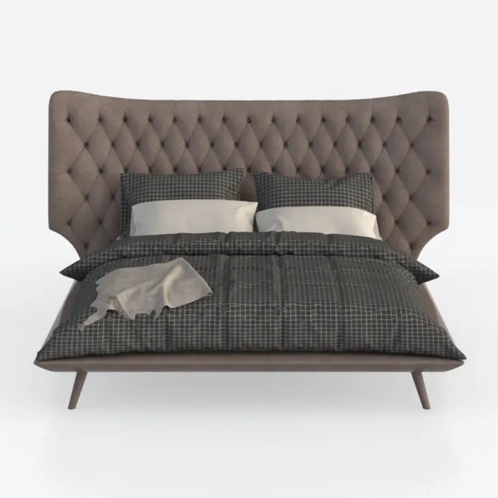 Acme Valda Upholstered Fabric Queen Platform Bed i