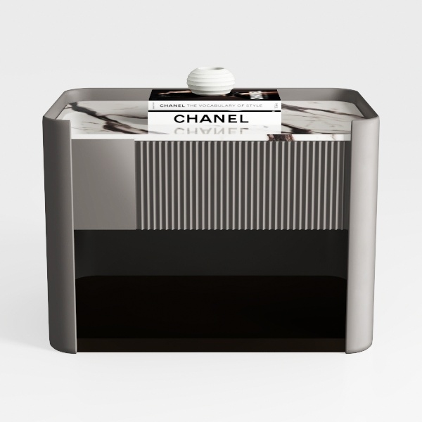 IRONCK Nightstand with Charging Station, 26.5"