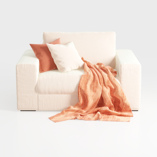 Oversized Sofa Chair with Ottoman, Modern Lazy