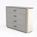 DWVO Dresser for Bedroom, 7 Drawers Fabric Dresser Left 45 Degree View