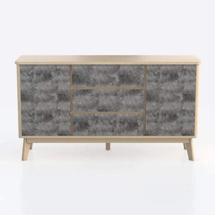 Carved Wooden Sideboard Buffet Cabinet with 2