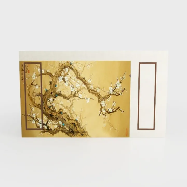 crmotu Tree of Life Wall Art, White Gold Tree