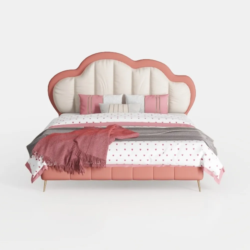 Polibi Full Size Upholstered Princess Bed with Cro