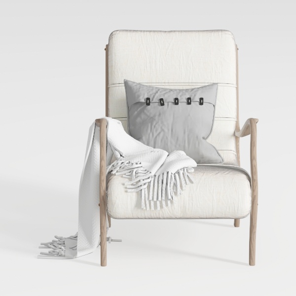 Acme Furniture Accent Arm Chair Cushion, Beige