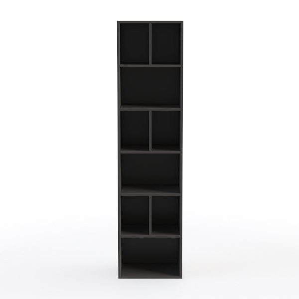 Luder 5-Tier Shelf Bookcase with 1 Door Storage