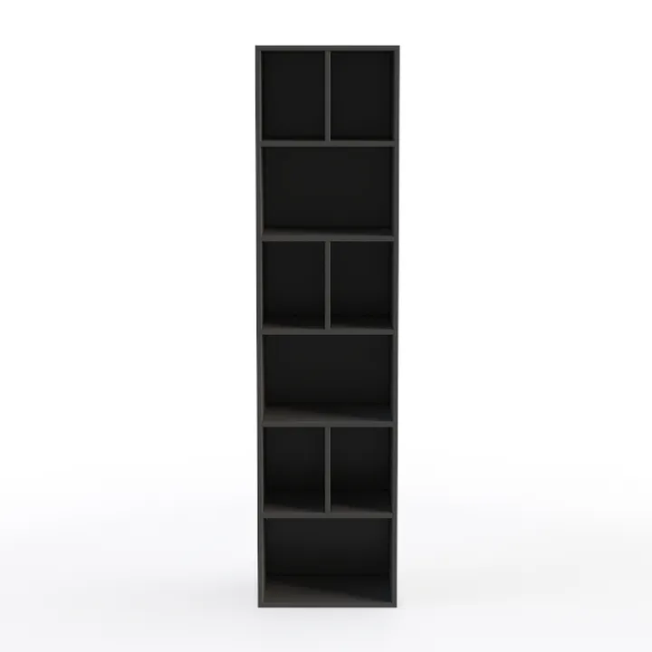 Luder 5-Tier Shelf Bookcase with 1 Door Storage