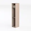 Minimalist Solid Wood Narrow Wardrobe Storage 3D Model Left 45 Degree View