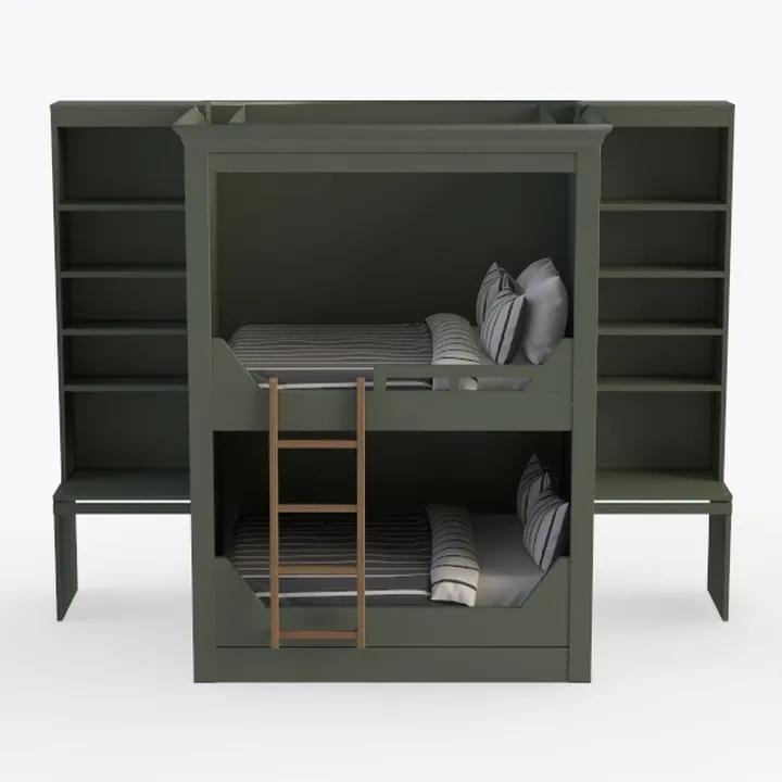 Woodland Staircase Bunk Bed Twin over Twin with Tw