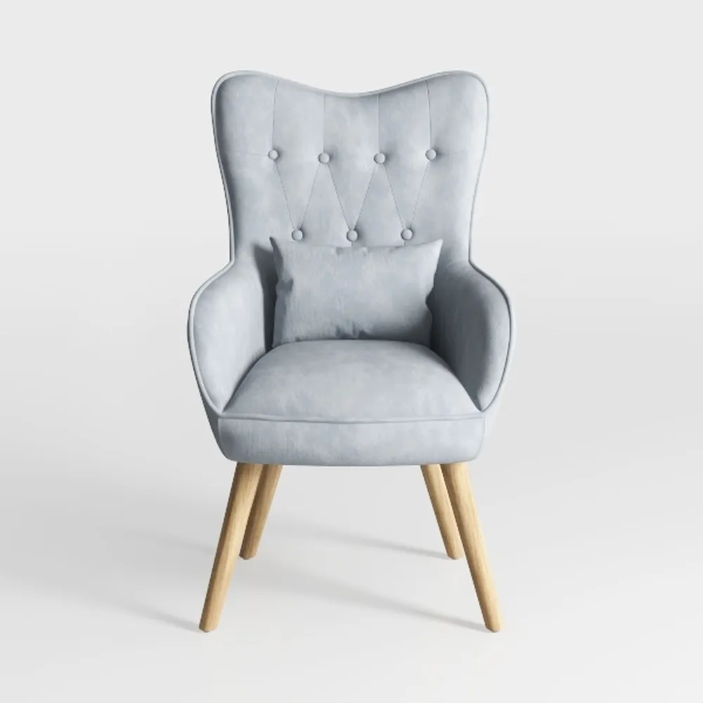 Modern Living Room Accent Chair, Soft Teddy Ergono