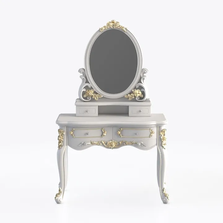 Black Makeup Vanity Set with Mirror Cabinet