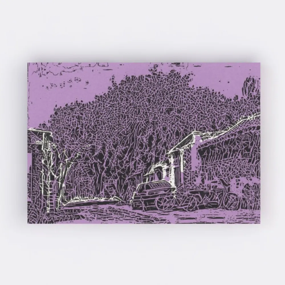 KLAKLA Large Purple Wall Art - Blue and Orange