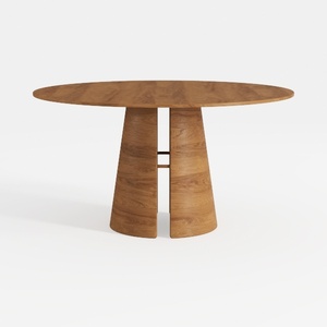 43 inch wooden circular dining table, modern minim