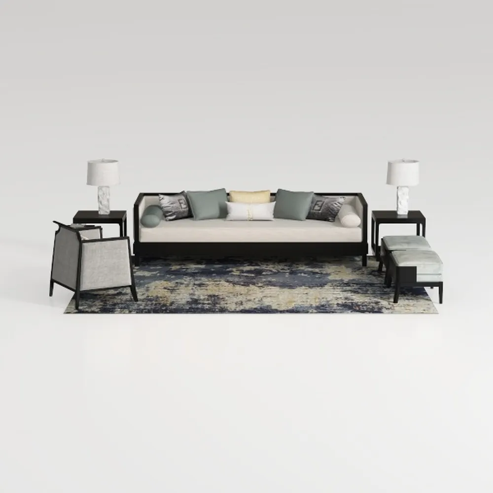 Extendable 3-Seater Sofa Bed with White Sunshade R