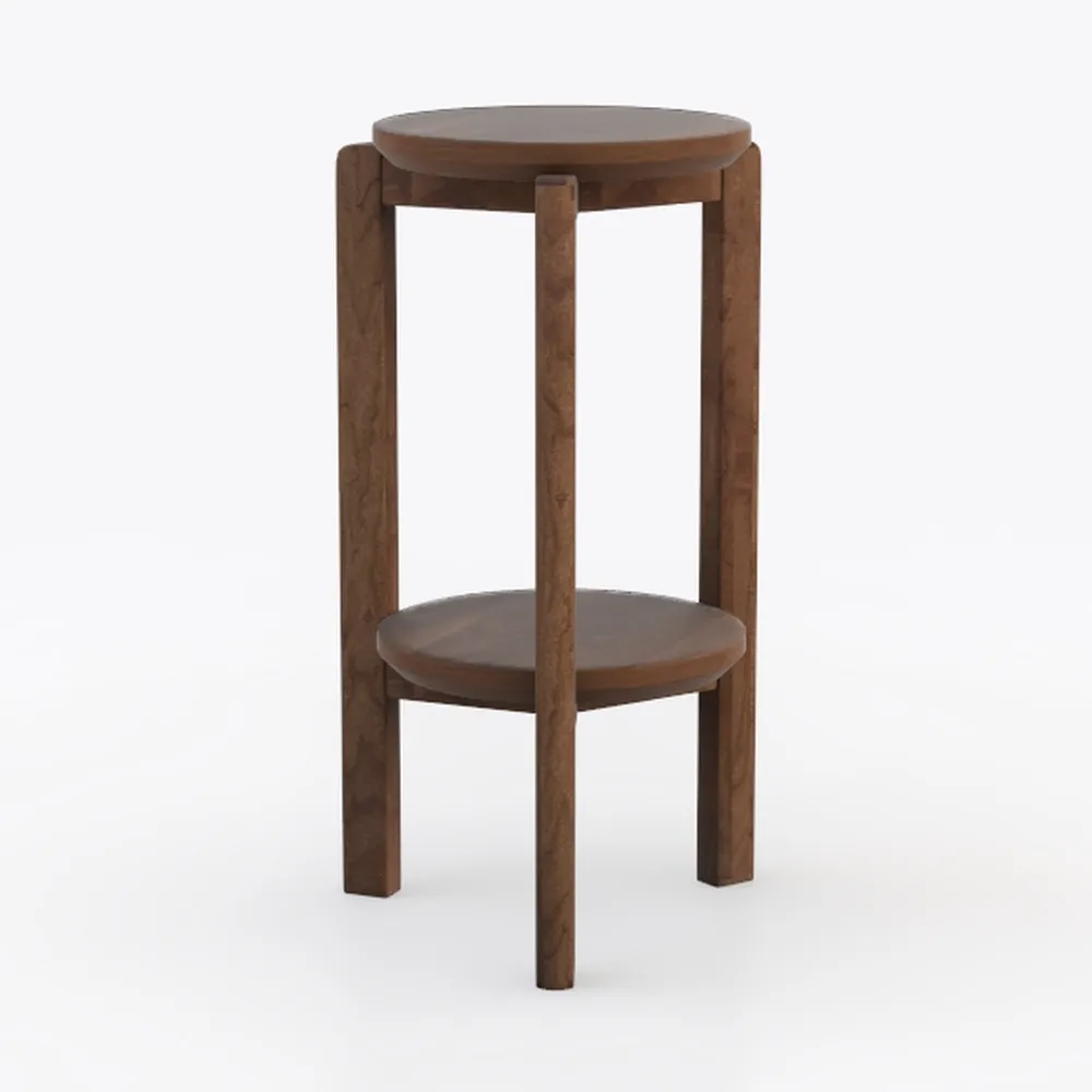 Kate and Laurel Talcott Modern Round Wood Side