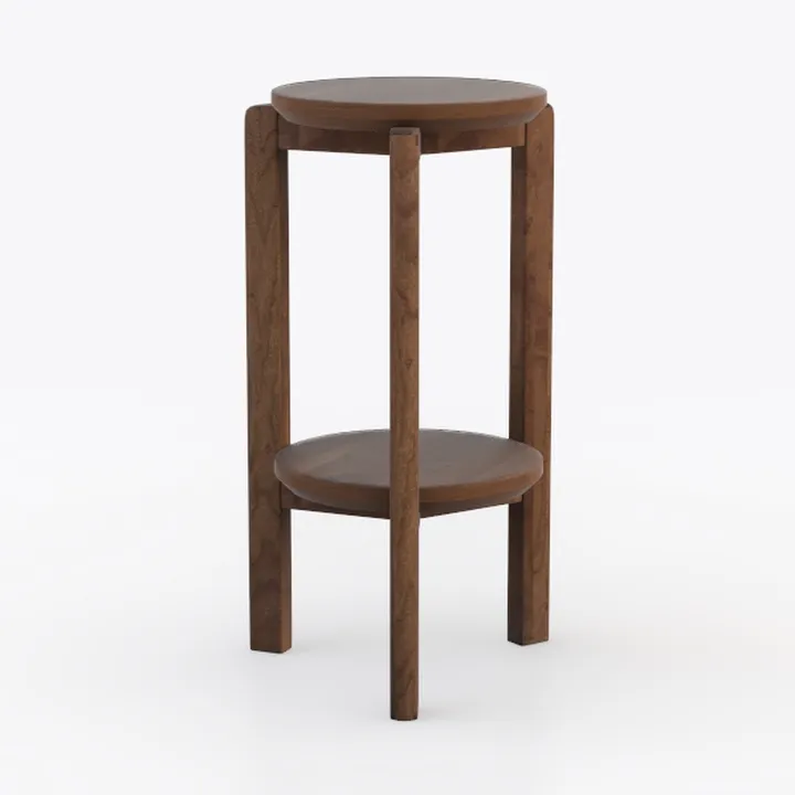 Kate and Laurel Talcott Modern Round Wood Side