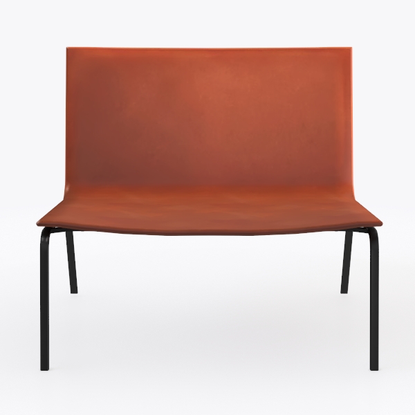 Leather Upholstered Accent Chair Cushion Seat Back