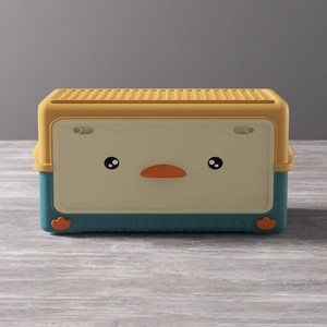 Cute Cartoon Plastic Storage Bin With Duck Design 3D Model