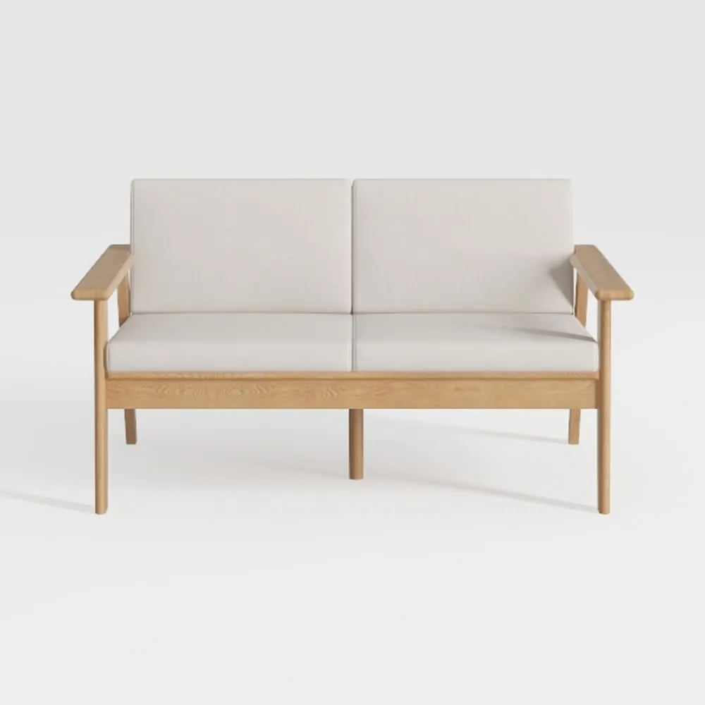 Tennozu Linen Fabric Loveseat Sofa, Convertible Fu