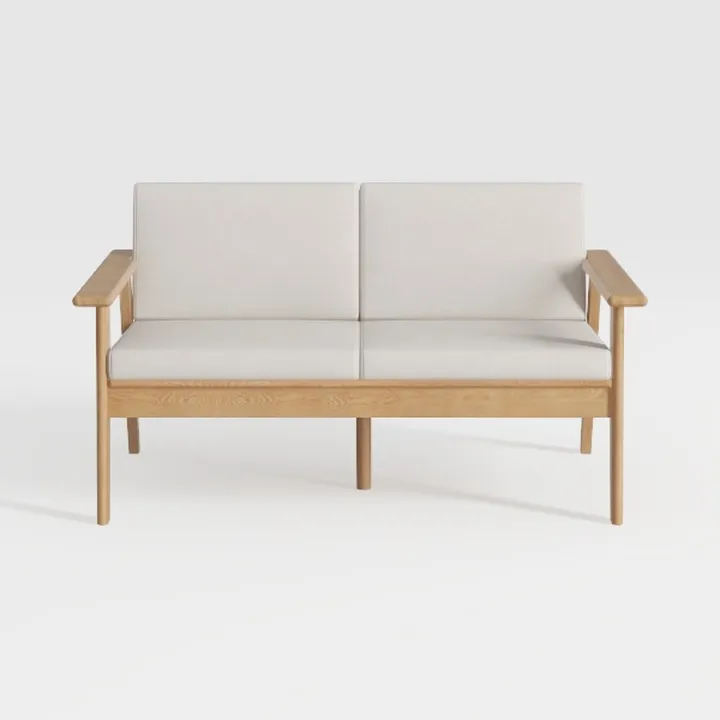 Tennozu Linen Fabric Loveseat Sofa, Convertible Fu