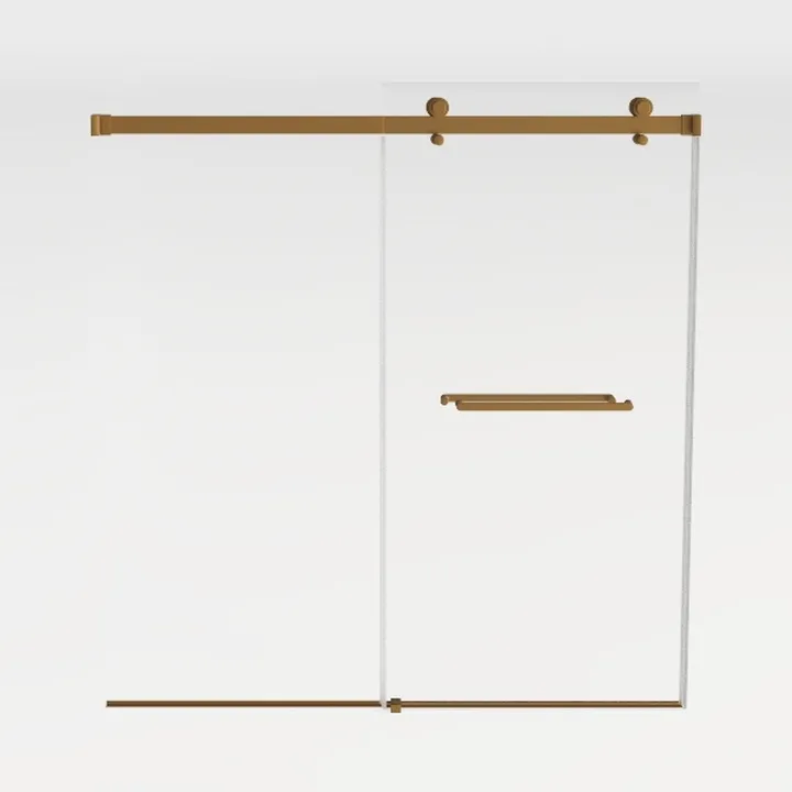 Bathtub Double Sliding Door 55-59 in,Semi