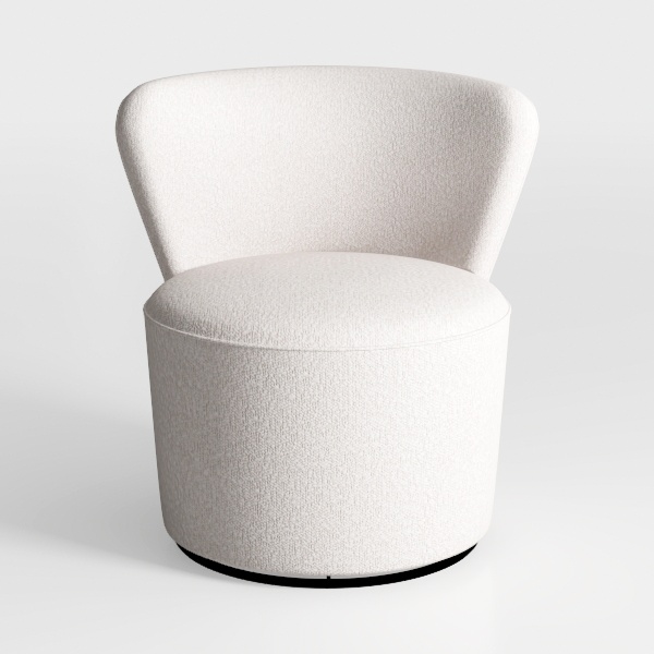 360° Modern Teddy Swivel Accent Chair, Single Sofa