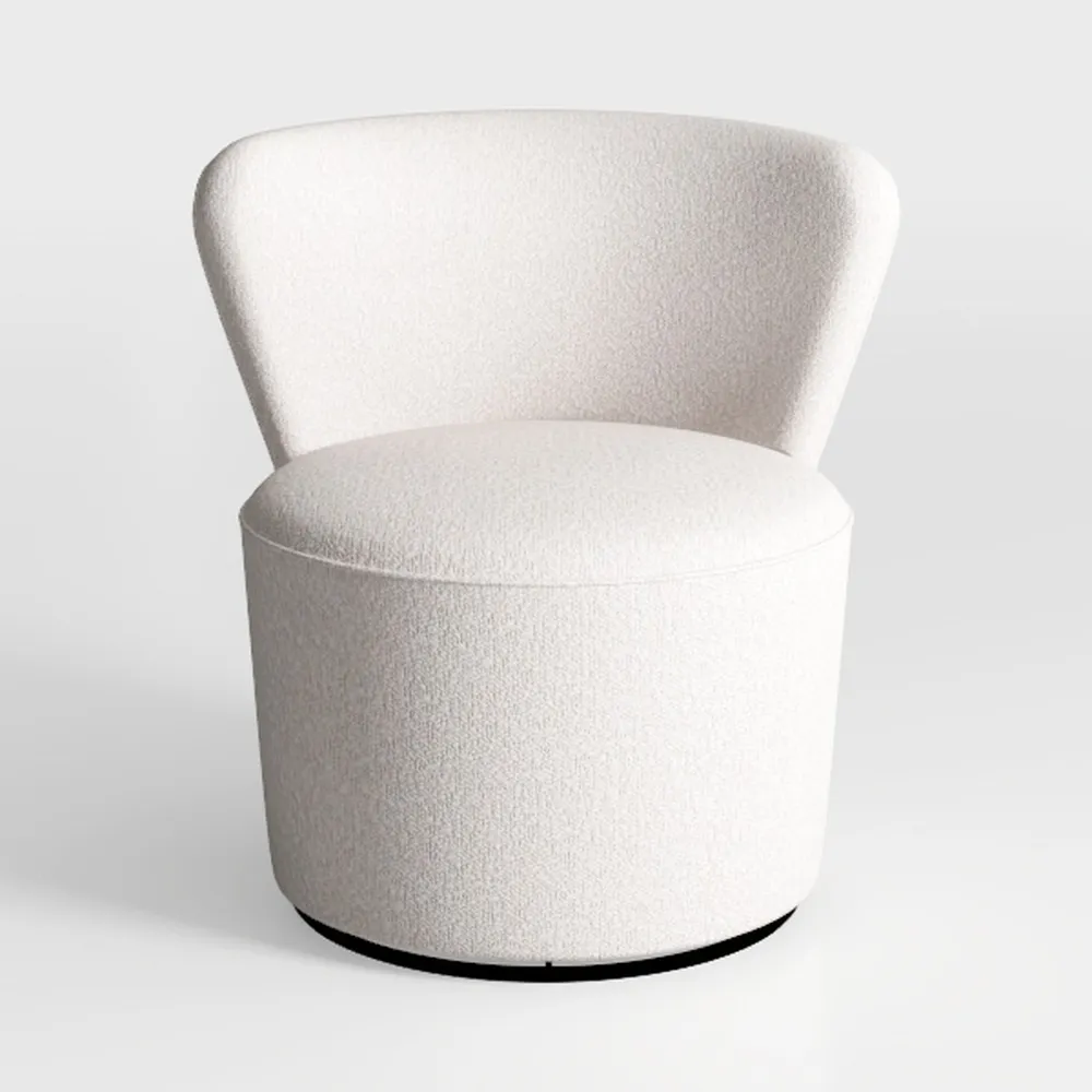 360° Modern Teddy Swivel Accent Chair, Single Sofa
