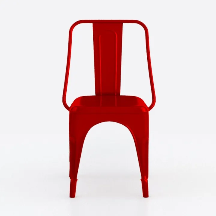 Iron Metal Dining Chairs Stackable Indoor-Outdoor