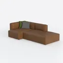 104" Modular Sectional Couch, L-Shape Sofa with De Left 45 Degree View