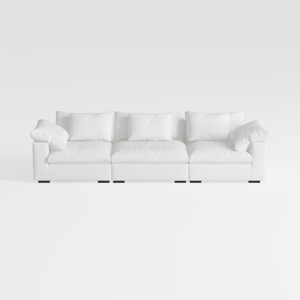 Yohan White Reclining Sectional Sofa - Luxurious