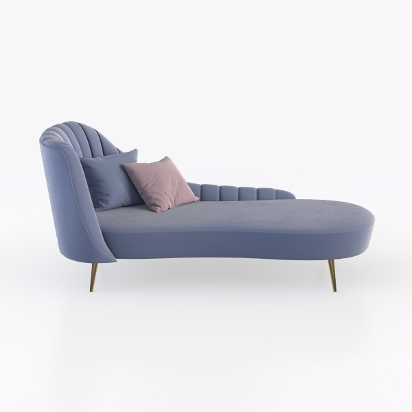 Sandy Wilson Home Bexley Chaise, Dark Sapphire