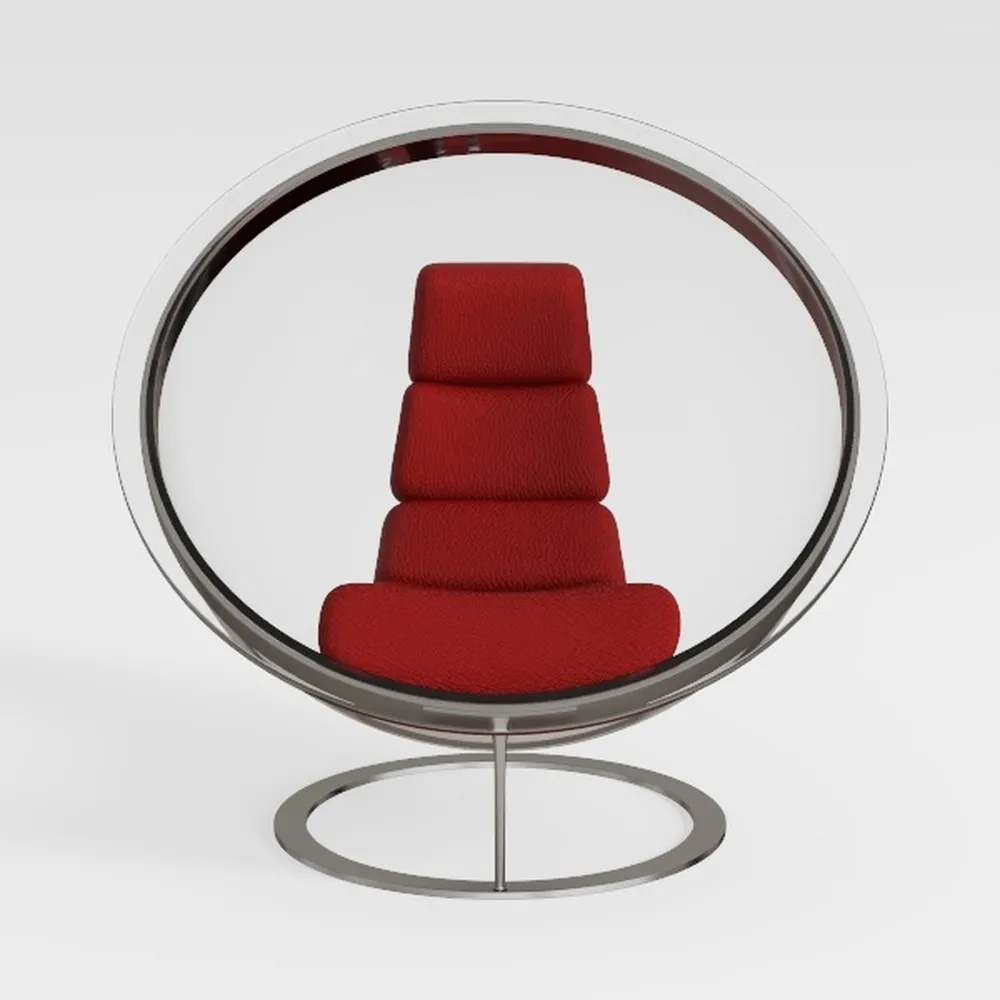 Sgabello da bar in pelle rossa con supporto lombare, installazione facile e veloce, perfetto per uso domestico e in cucina