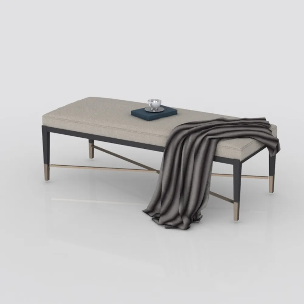 Olivian Beige 69 in. Bedroom Bench with Performanc