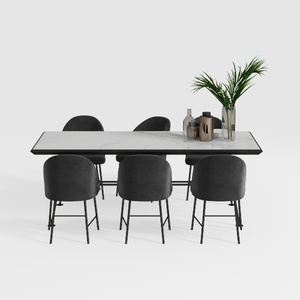 Upholstered Dining Chair with Open Back Design and