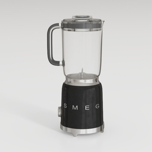 Retro Stainless Steel Glass Electric Blender 3D Model