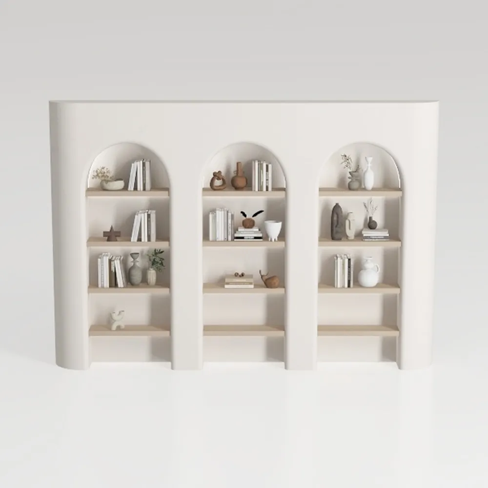 70.8” Tall Arched Bookcase, 5 Tier Tall Bookshelf,