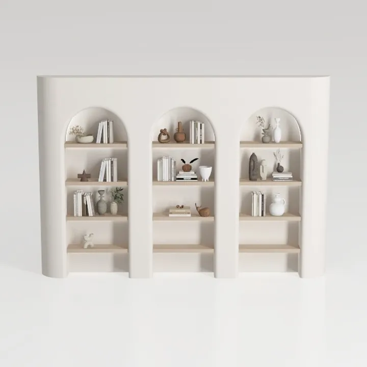 70.8” Tall Arched Bookcase, 5 Tier Tall Bookshelf,