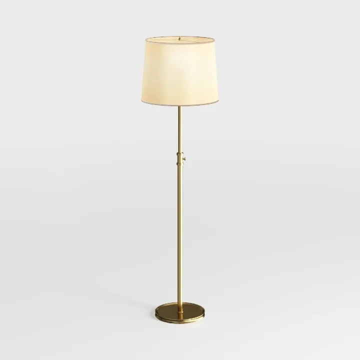 Modern Brass Fabric Adjustable Floor Lamp 3D Model