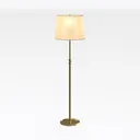Modern Brass Fabric Adjustable Floor Lamp 3D Model Right 45 Degree View