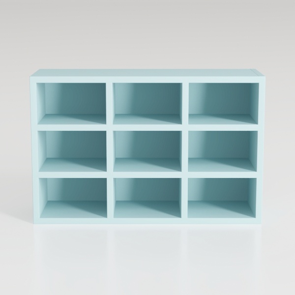 IOTXY Open Shelf Low Bookcase - Wooden 3-Tier