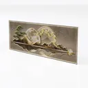 Modern Minimalist Landscape Wall Art Decor 3D Model Left 45 Degree View