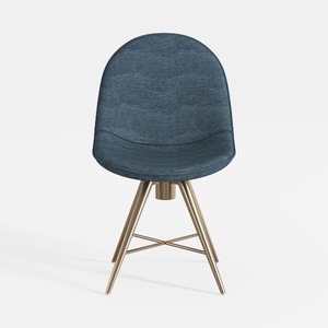 Glamour Home Angela Blue Velvet Accent Chair with 