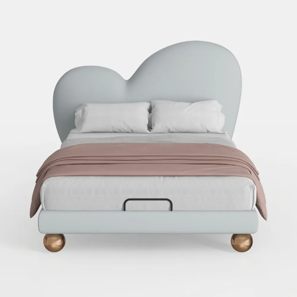 POLY & BARK Orbit Queen Size Bed in Froth White Bo