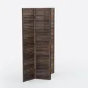 Outdoor Wicker Partition 4' x 4' Privacy Screen Right 45 Degree View