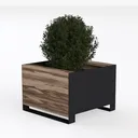 planter box- Outdoor Planters & Plants Left 45 Degree View