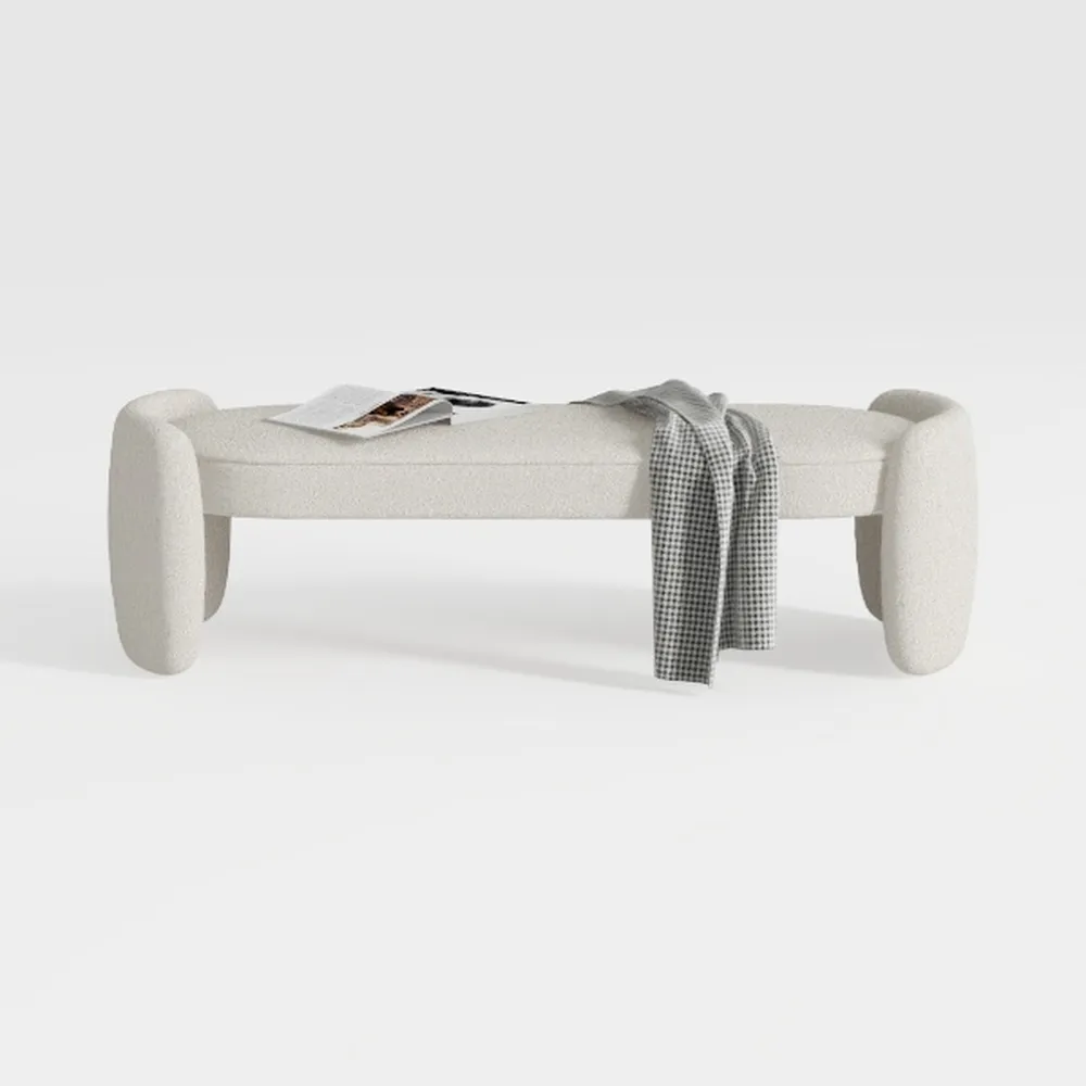 Ya-Home Modern Storage Bench-Warm Beige