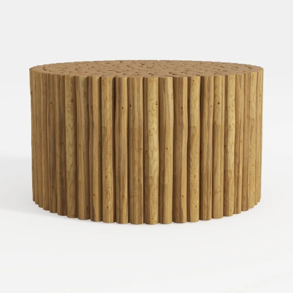 Fluted Buffet Sideboard Cabinet with Storage,