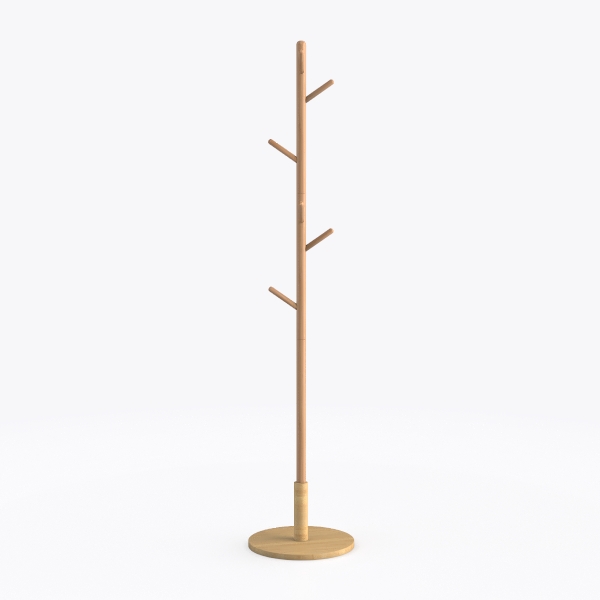 Solid Wood Coat Rack, Freestanding Coat Rack for