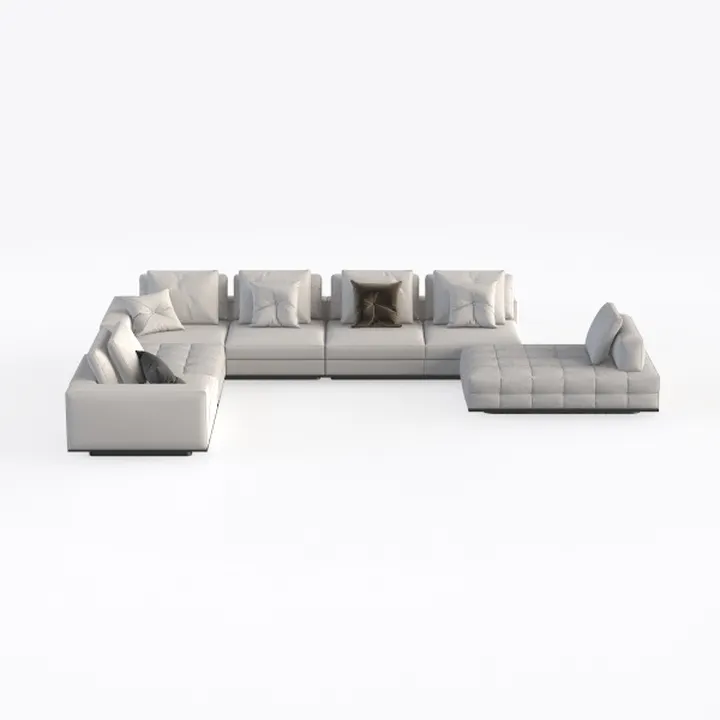 110 * 55" Modern U-Shaped Sectional Sofa with Wais