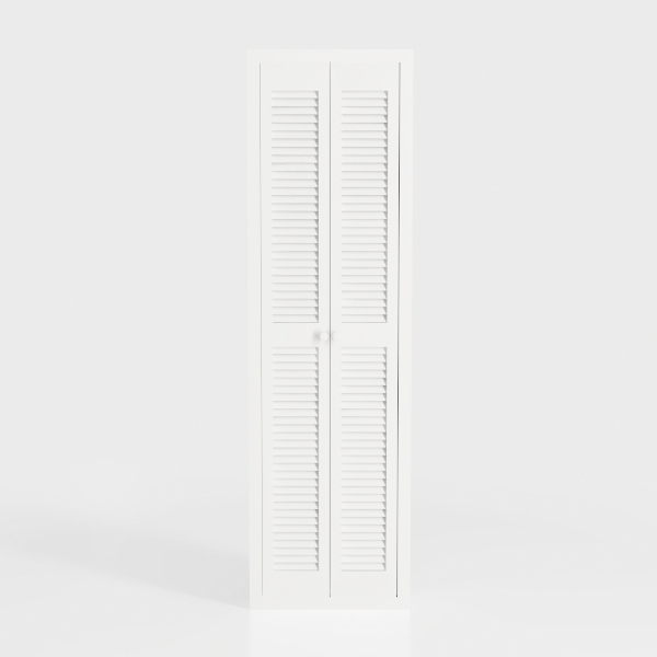 Wardrobe Louver Swing Door_White